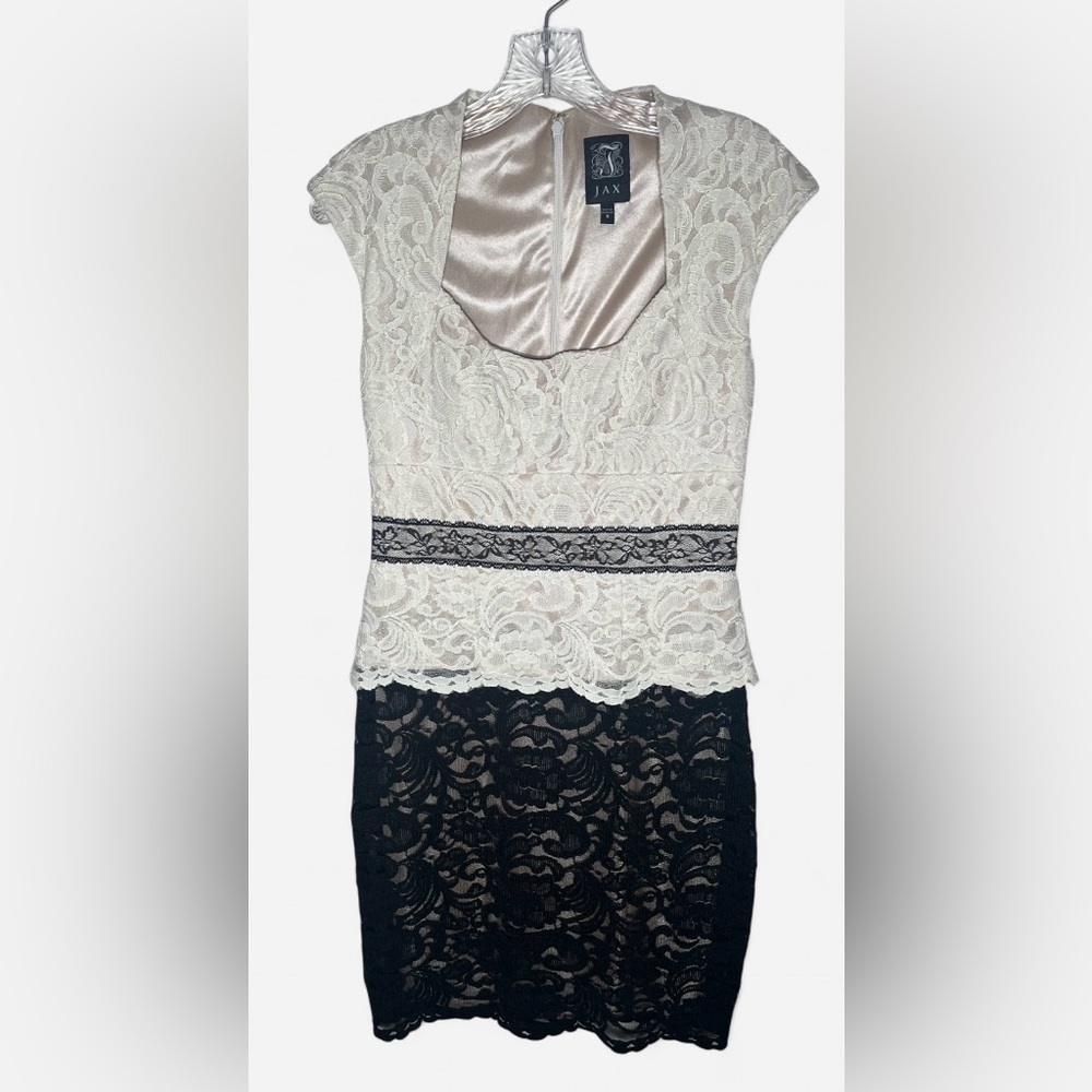 Jax Women’s Dress Ivory and Black Size 8 - Picture 4 of 17